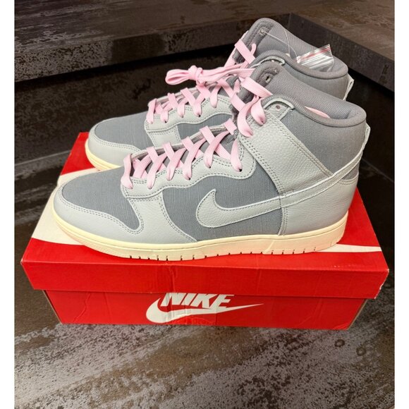 Nike Dunk High Premium Light Smoke Grey Pink Size 10.5- DQ8800-001 - Picture 5 of 9
